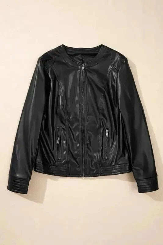 PU Leather Jackets SleekStreet Faux Leather Jacket