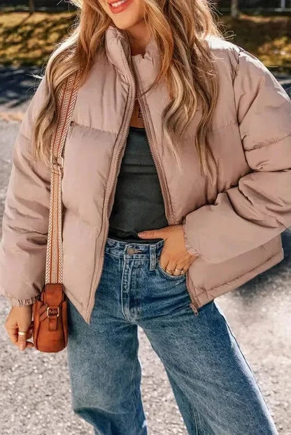 Puffer Jackets Apricot Pink / S / 100%Polyester Thermal Trek Quilted Puffer Jacket