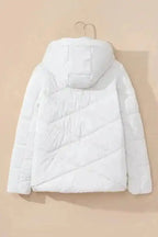 Puffer Jackets ArcticShield White Quilted Puffer Jacket – Stay Warm in Style