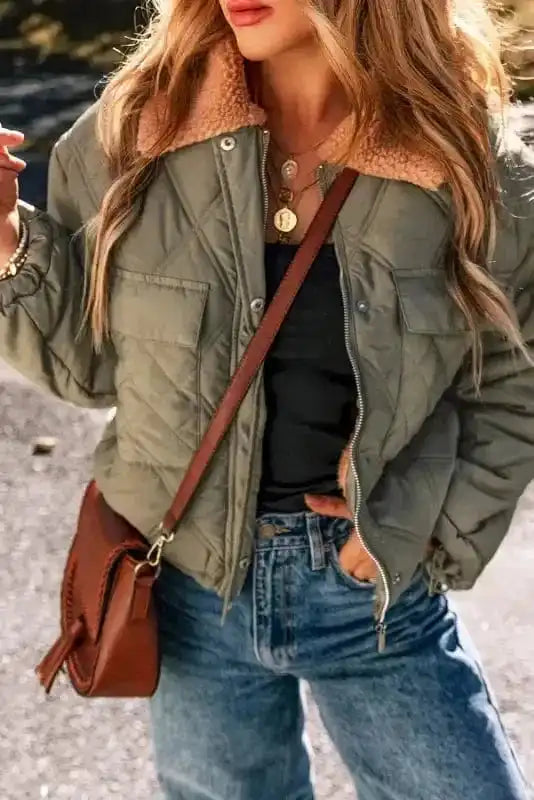 Puffer Jackets Teddy Quilted Puffer Jacket