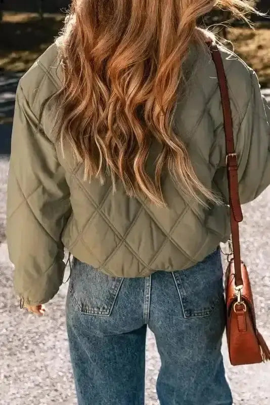 Teddy puffer jacket back view — Fashionfitz UK