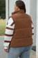 Puffer Vests Corduroy Stand Neck Puffer Vest