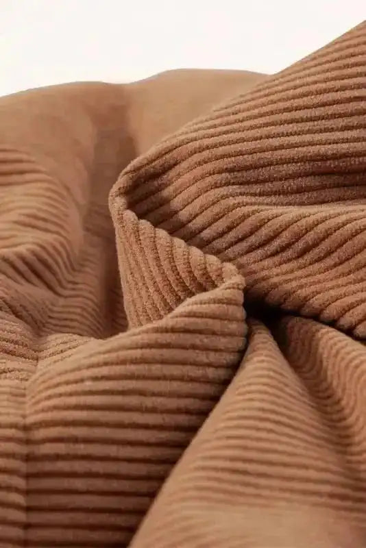 Puffer Vests Corduroy Stand Neck Puffer Vest