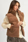 Puffer Vests Corduroy Stand Neck Puffer Vest