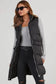 Puffer Vests Windproof Longline Puffer Vest - Black