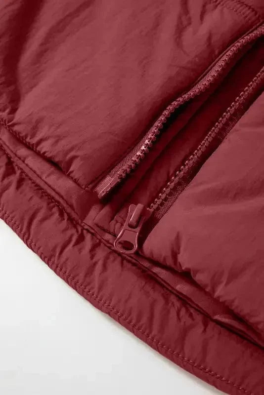 Puffer Vests Zip-up Hooded Puffer Vest
