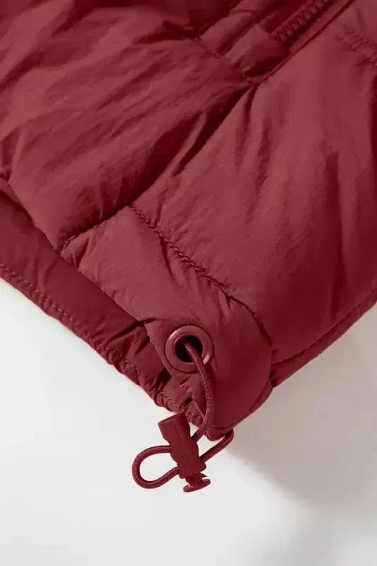 Puffer Vests Zip-up Hooded Puffer Vest