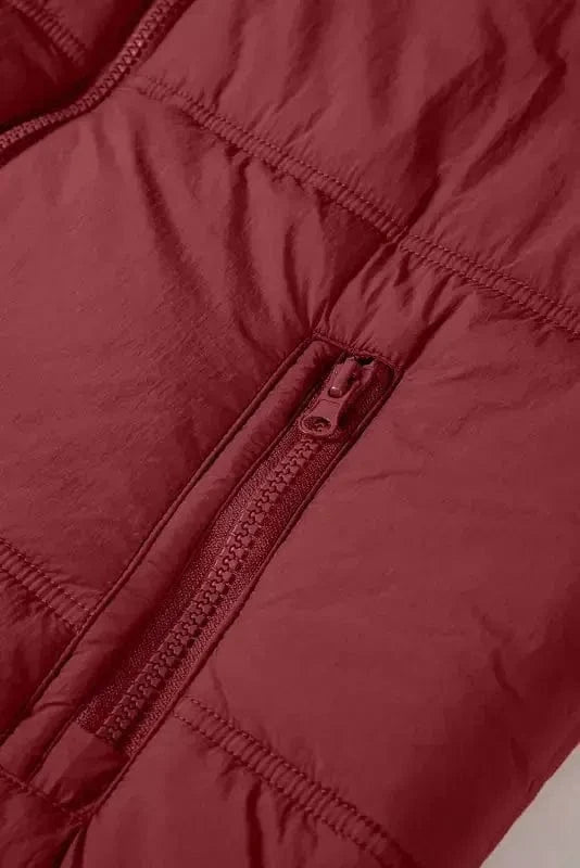 Puffer Vests Zip-up Hooded Puffer Vest