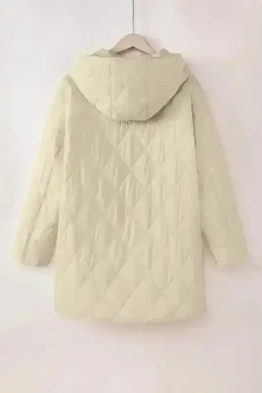 Quilted Coats Quilted Snap Hooded Jacket