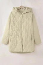 Quilted Coats Quilted Snap Hooded Jacket