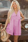 Rompers Bonbon Denim Pleat Romper