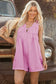 Rompers Bonbon Denim Pleat Romper
