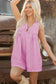 Rompers Bonbon Denim Pleat Romper