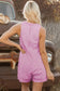 Rompers Bonbon Denim Pleat Romper