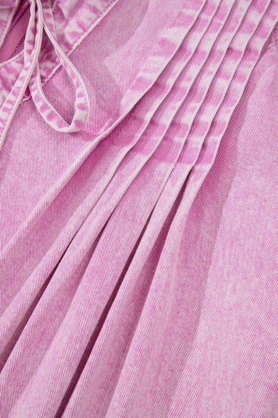 Rompers Bonbon Denim Pleat Romper