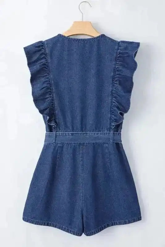 Rompers Denim Delight Ruffled Romper
