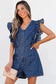 Rompers Denim Delight Ruffled Romper