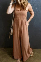 Rompers Dusty Pink / S / 65%Polyester+30%Viscose+5%Elastane Breezy Silhouette Jumpsuit