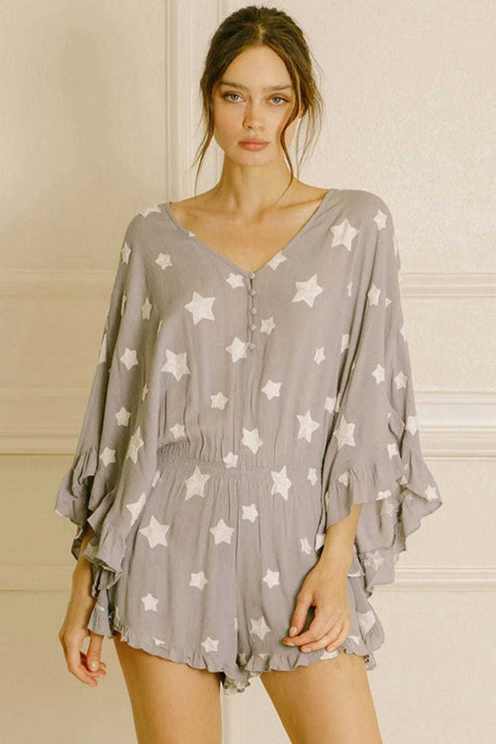 Rompers Gray Star Kimono Romper