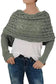 Scarves Gray / ONE SIZE / terylene Hollowed Knit Scarf with Sleeves
