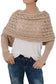 Scarves Gray / ONE SIZE / terylene Hollowed Knit Scarf with Sleeves