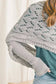 Scarves Gray / ONE SIZE / terylene Hollowed Knit Scarf with Sleeves
