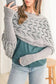 Scarves Gray / ONE SIZE / terylene Hollowed Knit Scarf with Sleeves