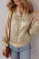 Sequin Jackets Metallic Zip-up Varsity Jacket