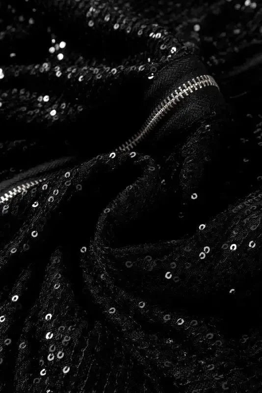 Sequin Jackets Sequin Swirl Zip-Up Jacket