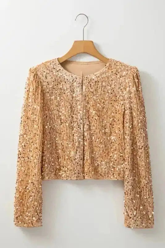 Sequin Jackets Sequined Splendor Cropped Jacket