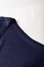 Sequin Tops Glam Sequin V-Neck Tank Top