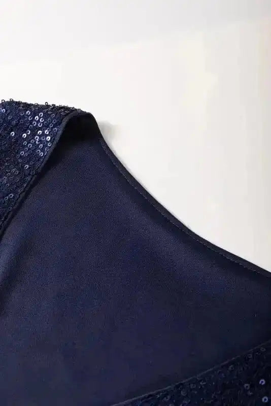 Sequin Tops Glam Sequin V-Neck Tank Top