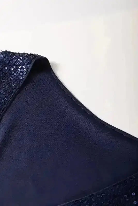 Sequin Tops Glam Sequin V-Neck Tank Top