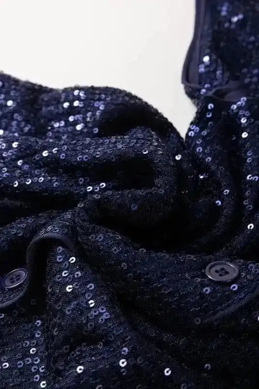 Sequin Tops Glam Sequin V-Neck Tank Top