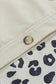 Shackets Apricot Leopard Print Detail Pocketed Corduroy Jacket