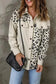 Shackets Apricot Leopard Print Detail Pocketed Corduroy Jacket