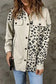 Shackets Apricot Leopard Print Detail Pocketed Corduroy Jacket