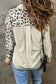 Shackets Apricot Leopard Print Detail Pocketed Corduroy Jacket