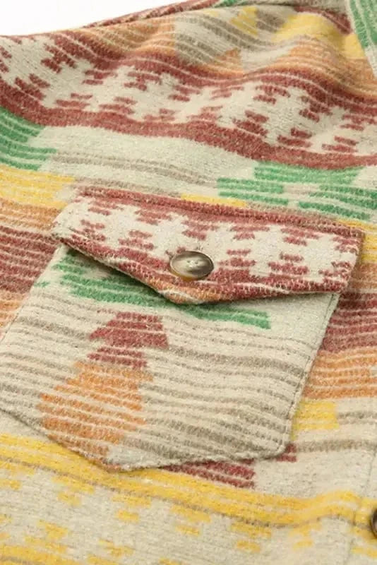 Shackets Aztec Print Western Style Shacket