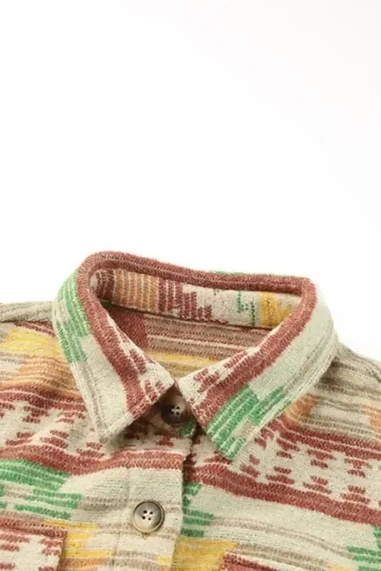 Shackets Aztec Print Western Style Shacket