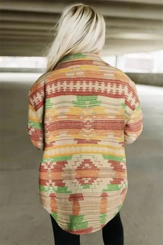Shackets Aztec Print Western Style Shacket