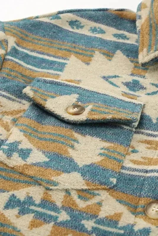 Shackets Aztec Print Western Style Shacket