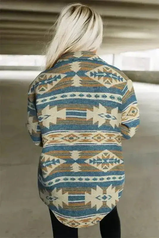 Shackets Aztec Print Western Style Shacket