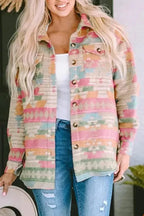 Shackets Aztec Print Western Style Shacket