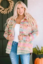 Shackets Aztec Print Western Style Shacket