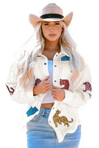 Shackets Beige Textured Shacket with Flap Pockets