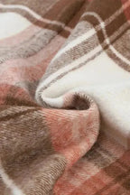 Shackets Brown Plaid Longline Shacket Coat for Women