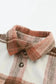 Shackets Brown Plaid Longline Shacket Coat for Women