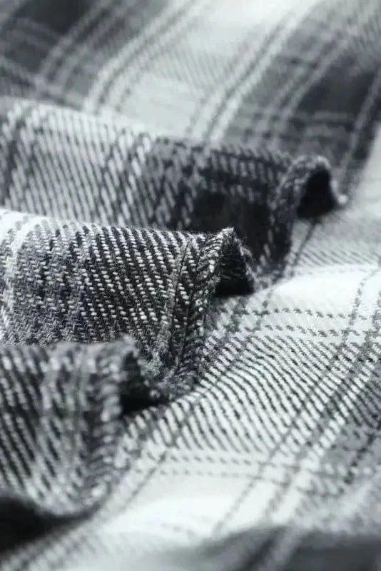 Shackets Buttons Pockets Plaid Shacket