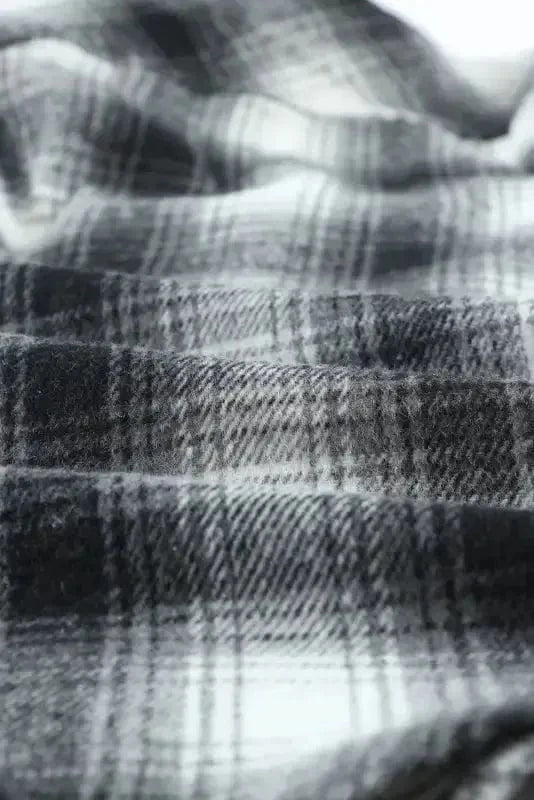 Shackets Buttons Pockets Plaid Shacket